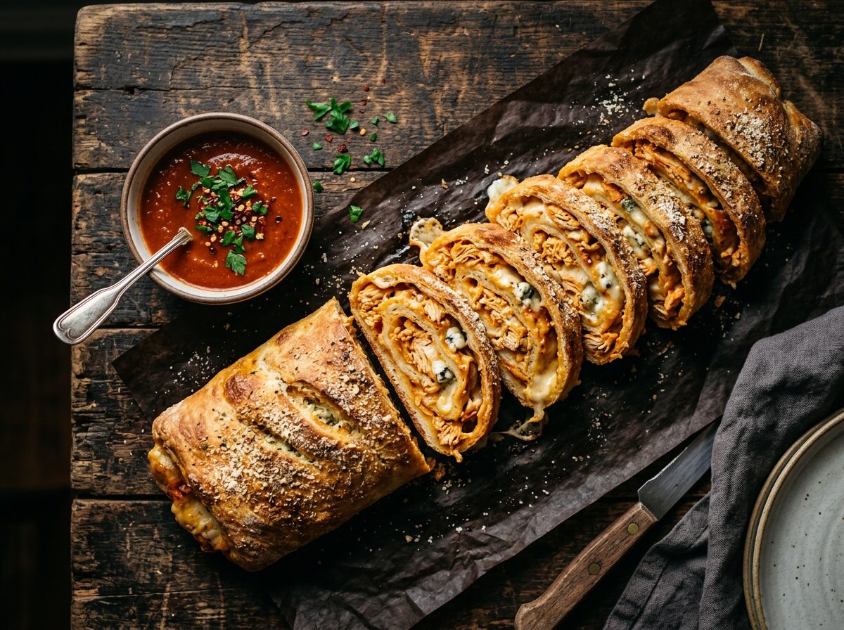Buffalo Chicken Stromboli
